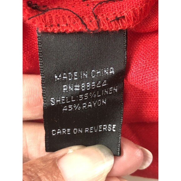 Glamour Short Bell Sleeve Crochet Embellishment Red Dress Size 18 NWT - Picture 6 of 11